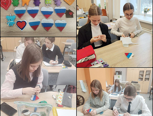 Школьницы из Лобни изготовили талисманы для военнослужащих