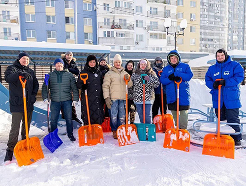 В выходные в Лобне прошел масштабный «снежный субботник» 