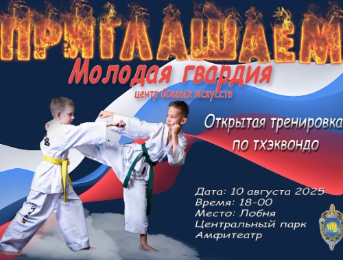 Жителей Лобни приглашают на открытую тренировку по тхэквондо 